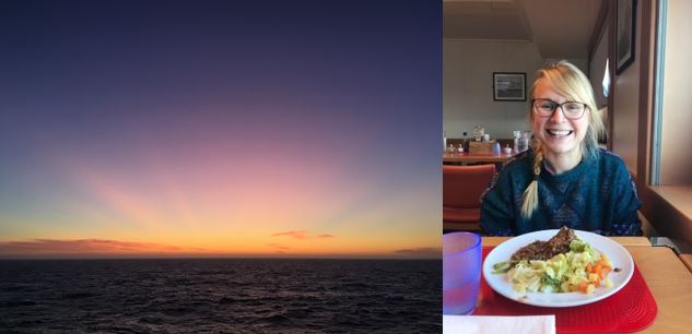 Beautiful sunset and lovely food!